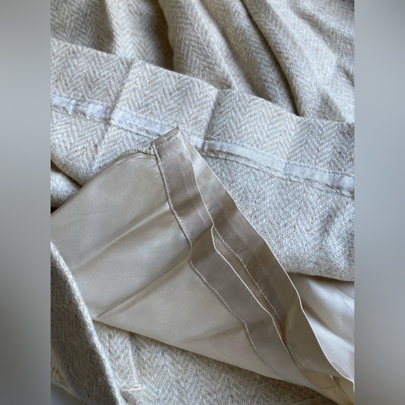 Vintage 100% pure wool Set light beige blazer with matching skirt vintage - Picture 11 of 16